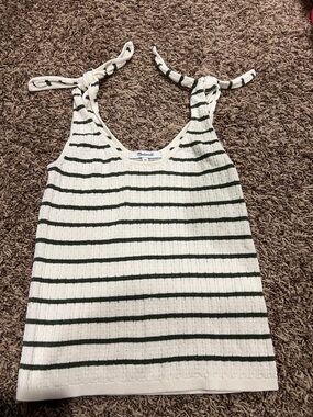 Madewell ribbed tie strap knit tank sz XS